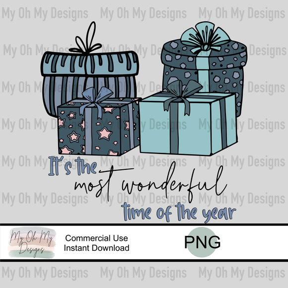 Its the most wonderful time of the year, Christmas, Presents - PNG File