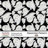 Ghost, Halloween - Seamless File