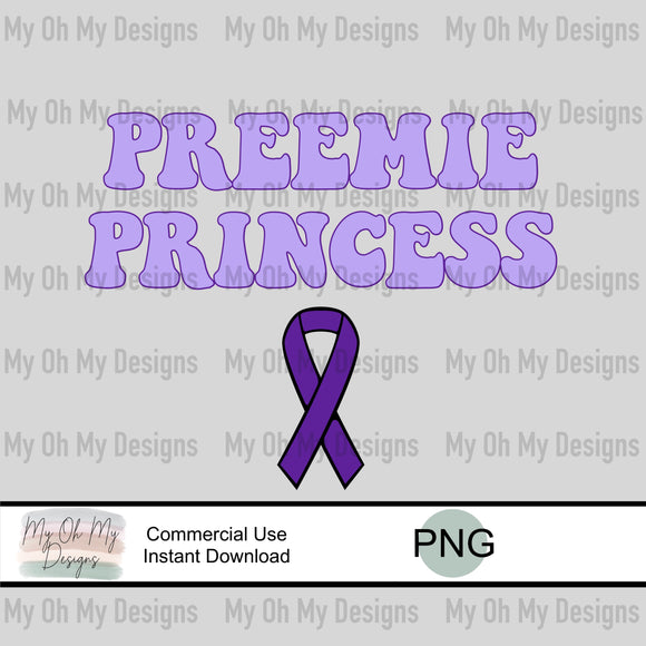 Preemie Princess, Prematurity Awareness - PNG File