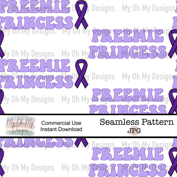 Preemie Princess, Prematurity Awareness - Seamless File