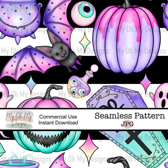 Pastel goth, Halloween - Seamless File