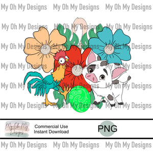 Island Princess, Floral Character - PNG File