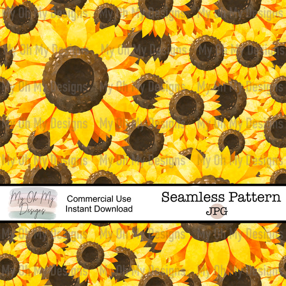 Sunflower, Floral, Flowers - Seamless File