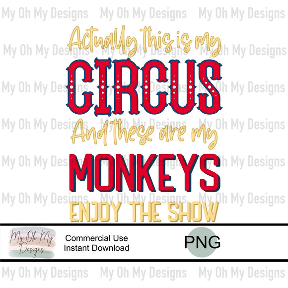 Actually this is my circus and these are my monkeys enjoy the show - PNG File