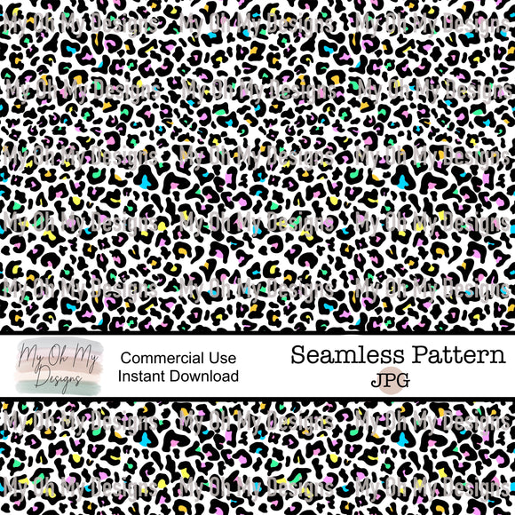Pastel Leopard, Cheetah, Print - Seamless File