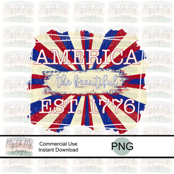 America the beautiful Est. 1776 - PNG File