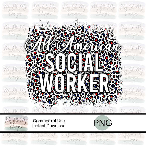 All American Social Worker - PNG File