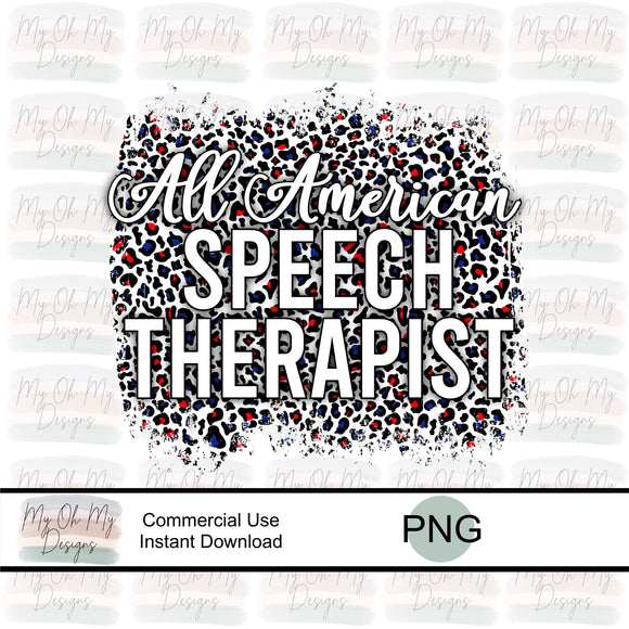 All American Speech Therapist - PNG File