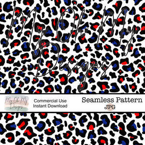 Patriotic, Leopard, Animal Print, Cheetah - Seamless File