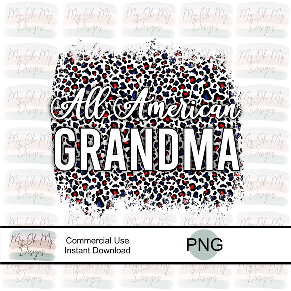 All American Grandma - PNG File