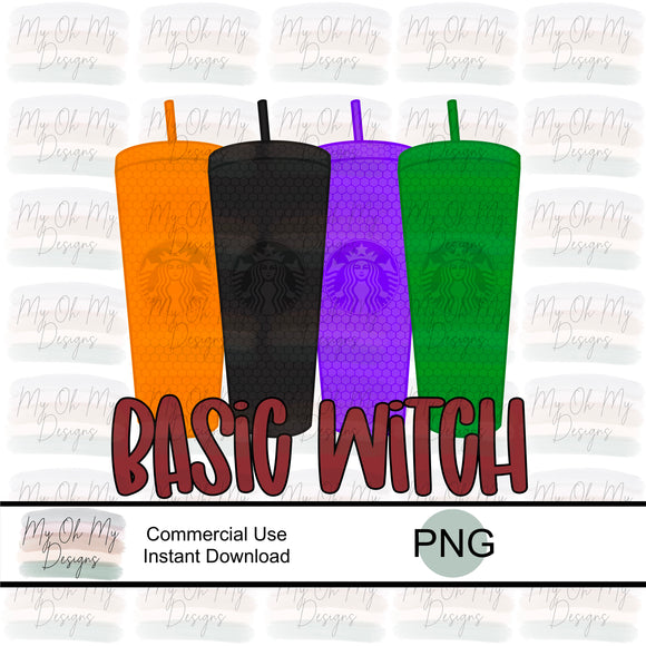 Basic Witch, Tumbler Cups - PNG File