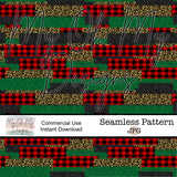 Christmas Patches, Distressed, Plaid, Glitter, Animal Print - Seamless File