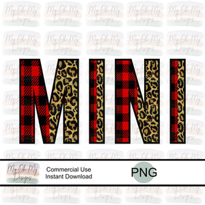 Mini, Leopard and Plaid - PNG File