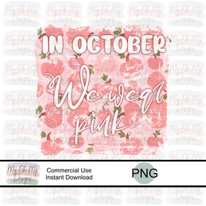 In October we wear pink - PNG File