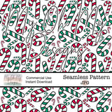 Christmas Candy Canes - Seamless File