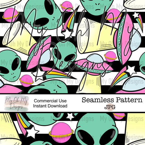 Alien, UFO -  Seamless File