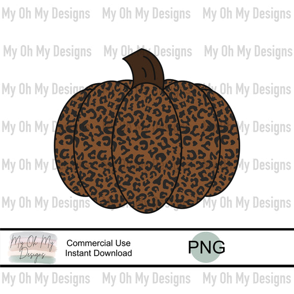 Cheetah/Leopard Pumpkin - PNG File