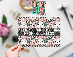 Floral Easter, bunny - Small Business Package Insert - JPG File