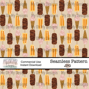 Popsicles, Ice Cream - Seamless File