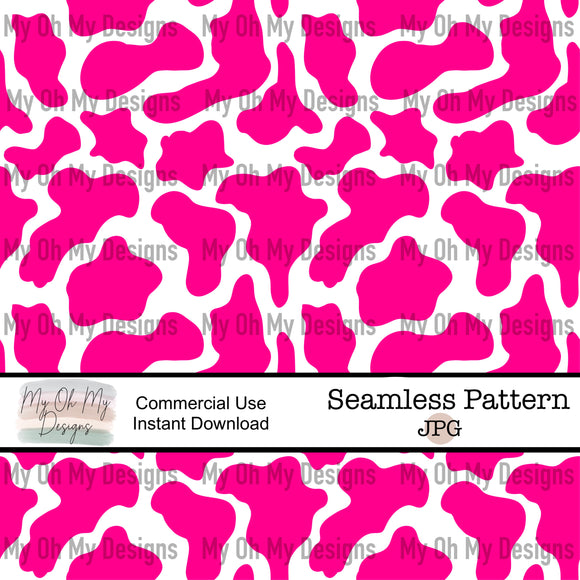 Cow print, Hot pink - Seamless File