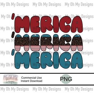 ‘Merica, leopard, 4th of July - PNG file