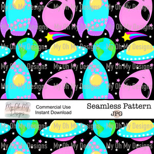 Girly, pastel, space - Seamless File