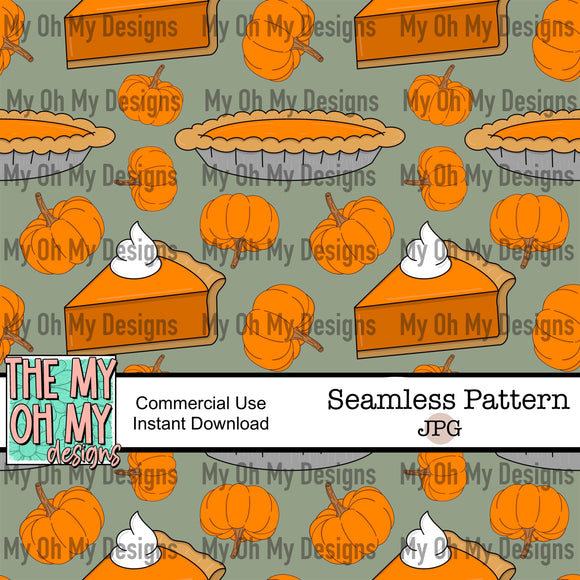 Pumpkin pie, fall, thanksgiving - Seamless File