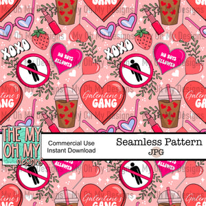 Galentines day, Valentine’s Day - Seamless File