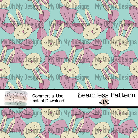 Bunny, Bow, Easter - Seamless File