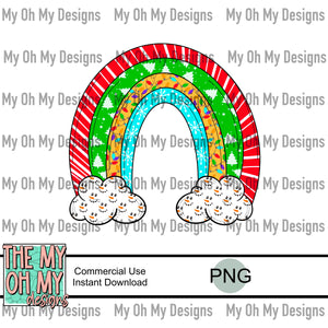 Christmas Rainbow - PNG file