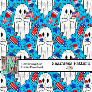 4th of July ghosts - Seamless File