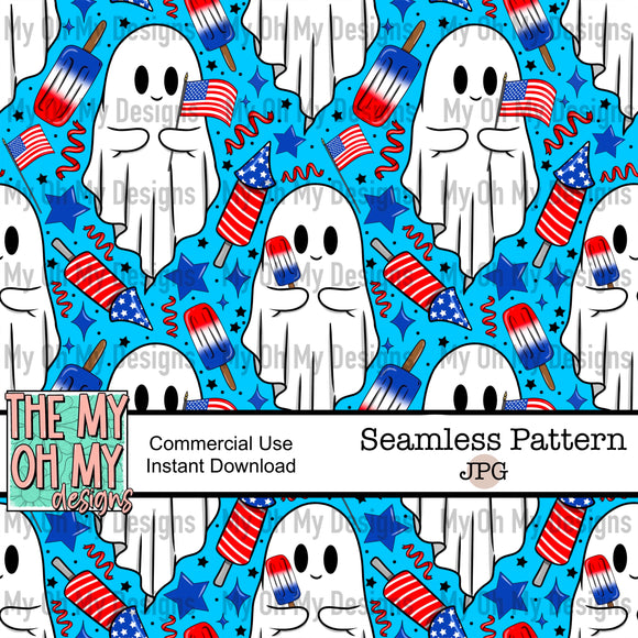 4th of July ghosts - Seamless File