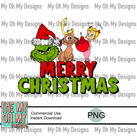 Green guy, Christmas - PNG File