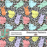 Easter peeps, leopard print - Seamless File