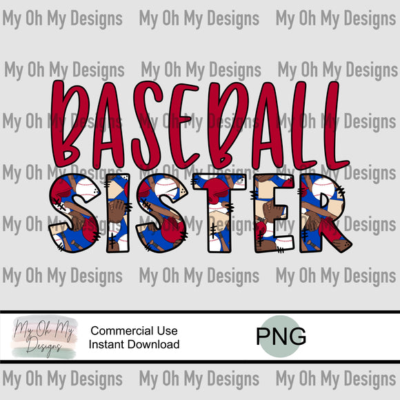 Baseball Sister - PNG file
