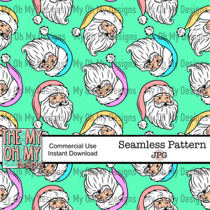 Pastel Santa, Christmas- Seamless File