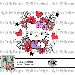 Kitty Cat, Valentines Day - PNG File