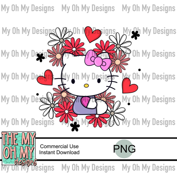 Kitty Cat, Valentines Day - PNG File