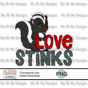 Skunk, Love Stinks - PNG File