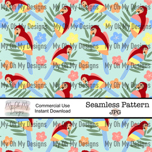 Parrots, summer - Seamless File