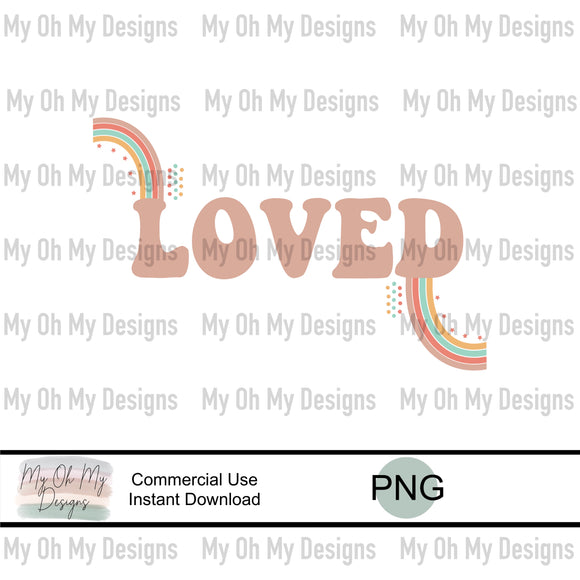 Loved, retro - PNG file