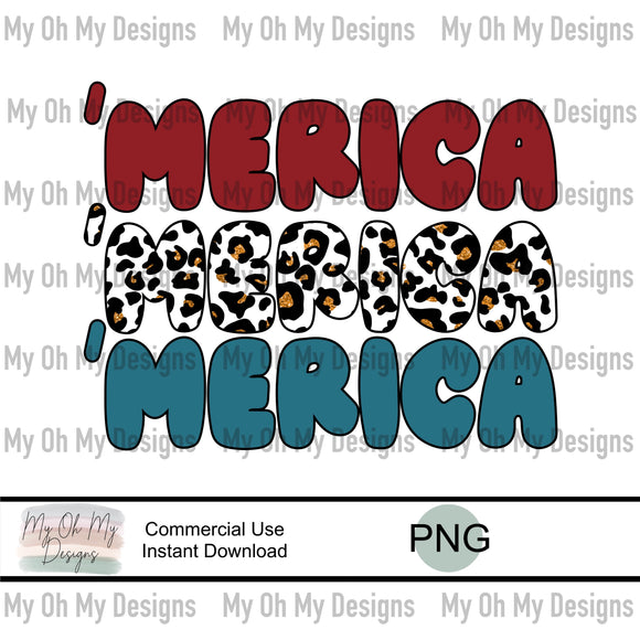 ‘Merica, leopard, 4th of July - PNG File