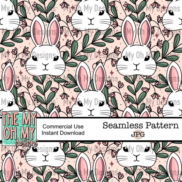 Floral Easter, rabbit, bunny - Seamless File