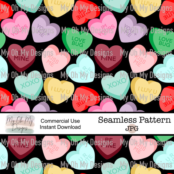 Valentine Candy Hearts - Seamless File