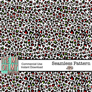 Leopard Print, Christmas - Seamless File