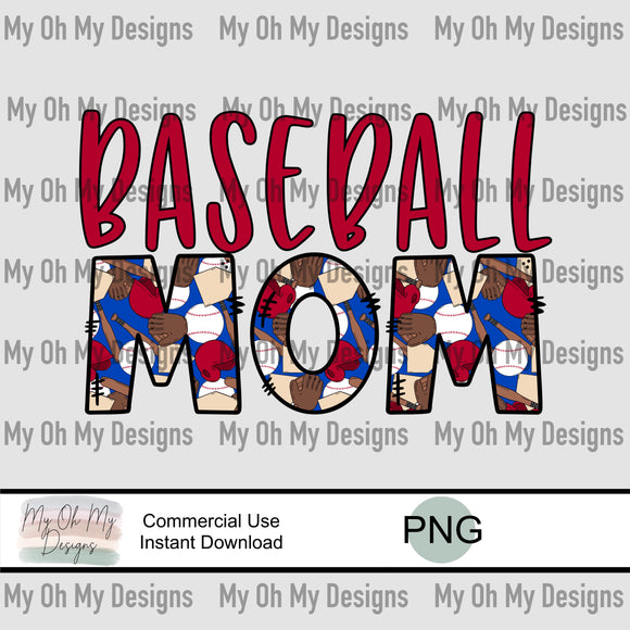 Baseball Mom - PNG file