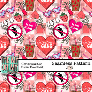 Galentines day, Valentine’s Day - Seamless File