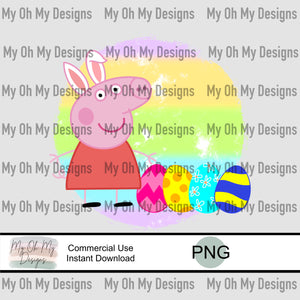 Pig Family, Easter - PNG File