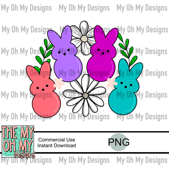 Easter peeps, floral, flower - PNG File