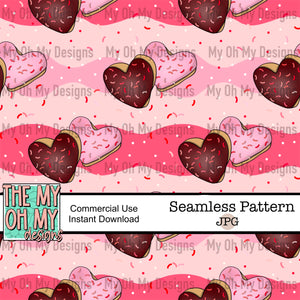 Valentine Heart donuts - Seamless File